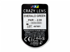 CRAZY LENS - Emerald Green - lentile zilnice cu dioptrie (2 lentile)