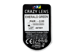 CRAZY LENS - Emerald Green - lentile zilnice cu dioptrie (2 lentile)