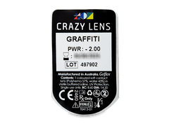 CRAZY LENS - Graffiti - lentile zilnice cu dioptrie (2 lentile)