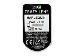 CRAZY LENS - Harlequin - lentile zilnice cu dioptrie (2 lentile)