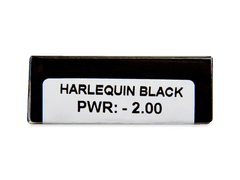 CRAZY LENS - Harlequin Black - lentile zilnice cu dioptrie (2 lentile)