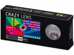 CRAZY LENS - Harlequin Black - lentile zilnice cu dioptrie (2 lentile)