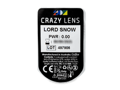 CRAZY LENS - Lord Snow - lentile zilnice fără dioptrie (2 lentile)