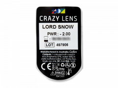 CRAZY LENS - Lord Snow - lentile zilnice cu dioptrie (2 lentile)