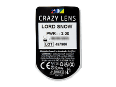 CRAZY LENS - Lord Snow - lentile zilnice cu dioptrie (2 lentile)