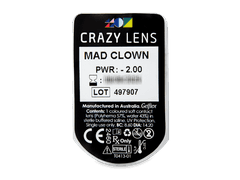 CRAZY LENS - Mad Clown - lentile zilnice cu dioptrie (2 lentile)