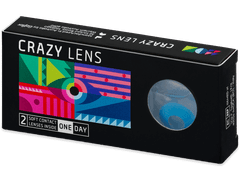 CRAZY LENS - Sky Blue - lentile zilnice cu dioptrie (2 lentile)