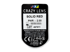 CRAZY LENS - Solid Red - lentile zilnice cu dioptrie (2 lentile)