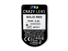 CRAZY LENS - Solid Red - lentile zilnice fără dioptrie (2 lentile)