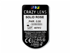 CRAZY LENS - Solid Rose - lentile zilnice fără dioptrie (2 lentile)