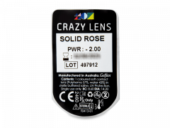 CRAZY LENS - Solid Rose - lentile zilnice cu dioptrie (2 lentile)
