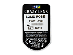 CRAZY LENS - Solid Rose - lentile zilnice cu dioptrie (2 lentile)