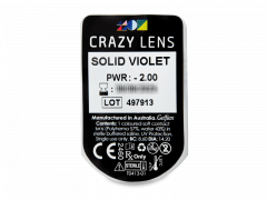 CRAZY LENS - Solid Violet - lentile zilnice cu dioptrie (2 lentile)