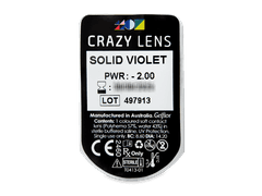 CRAZY LENS - Solid Violet - lentile zilnice cu dioptrie (2 lentile)