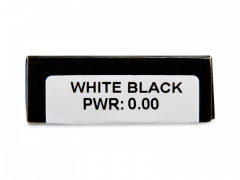 CRAZY LENS - White Black - lentile zilnice fără dioptrie (2 lentile)