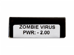 CRAZY LENS - Zombie Virus - lentile zilnice cu dioptrie (2 lentile)
