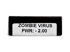 CRAZY LENS - Zombie Virus - lentile zilnice cu dioptrie (2 lentile)