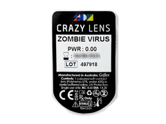 CRAZY LENS - Zombie Virus - lentile zilnice fără dioptrie (2 lentile)