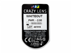 CRAZY LENS - WhiteOut - lentile zilnice cu dioptrie (2 lentile)