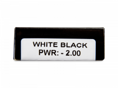 CRAZY LENS - White Black - lentile zilnice cu dioptrie (2 lentile)