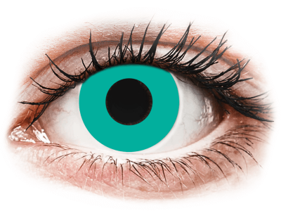 CRAZY LENS - Solid Turquoise - lentile zilnice fără dioptrie (2 lentile)