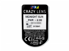 CRAZY LENS - Midnight Sun - lentile zilnice cu dioptrie (2 lentile)