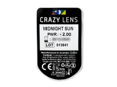 CRAZY LENS - Midnight Sun - lentile zilnice cu dioptrie (2 lentile)