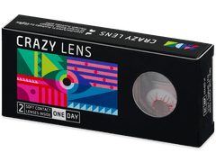 CRAZY LENS - Red Viper - lentile zilnice cu dioptrie (2 lentile)