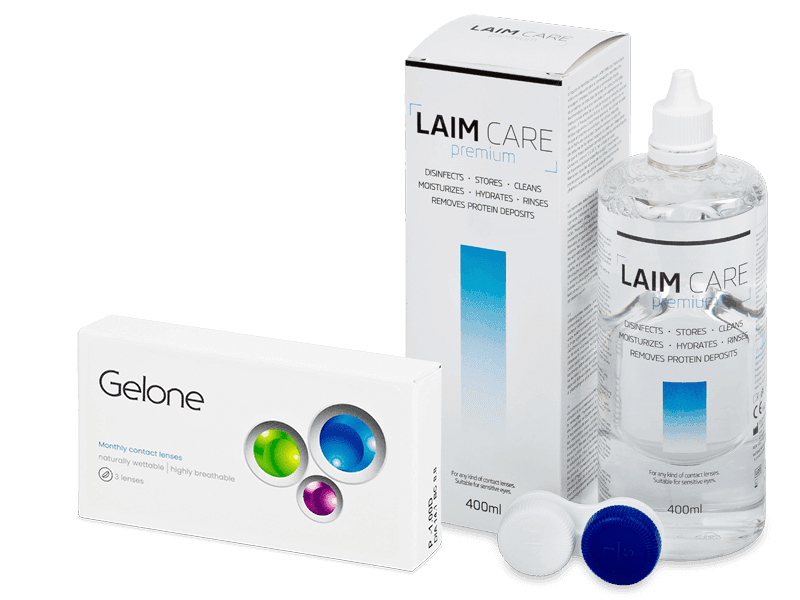 Gelone Monthly (3 lentile) + soluție Laim Care 400 ml