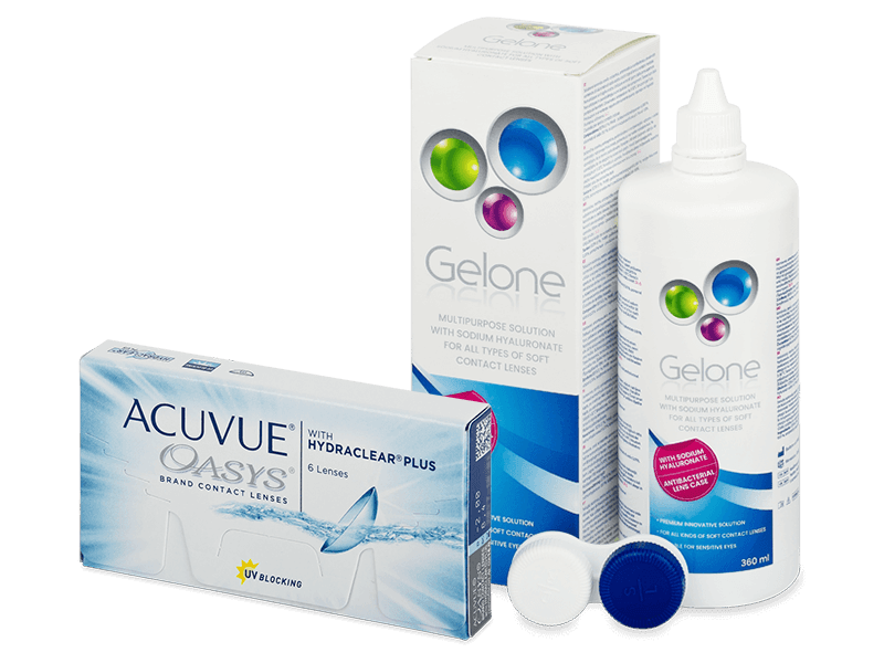 Acuvue Oasys (6 lentile) + soluție Gelone 360 ml